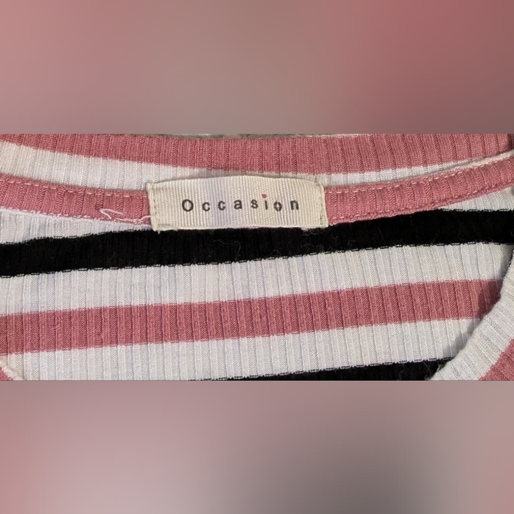 Pair of Occasion Striped Tees. 2 Park. Size S - Picture 2 of 9